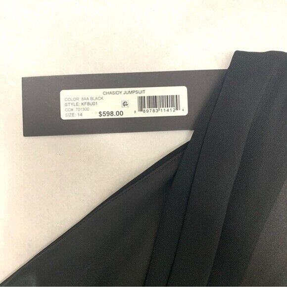 NWT Kobi Halperin Chasidy Black Halter Neck Jumpsuit $598 Size 14 - Picture 4 of 6